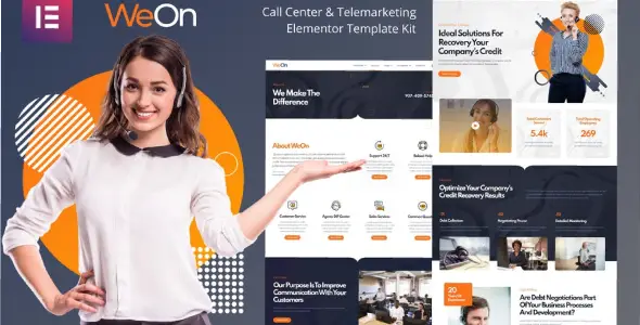 WeOn – Call Center & Telemarketing Elementor Template Kit